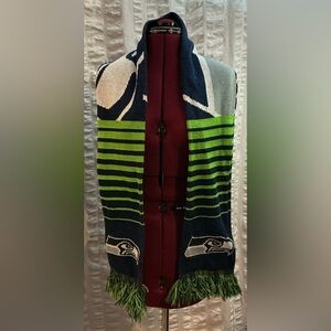 Seattle Seahawks Fringed Scarf Unisex Women’s Men’s Green Blue White Grey